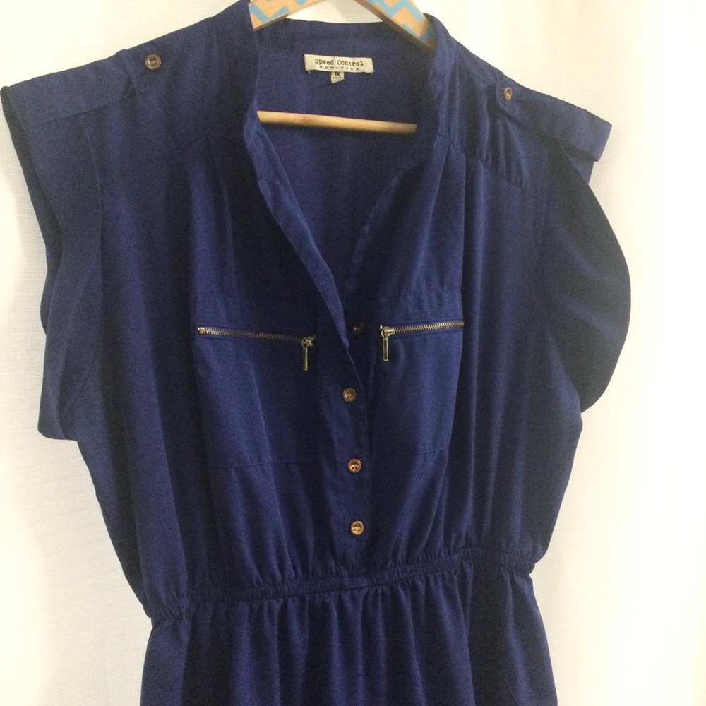 Royal Blue Dress with Pockets